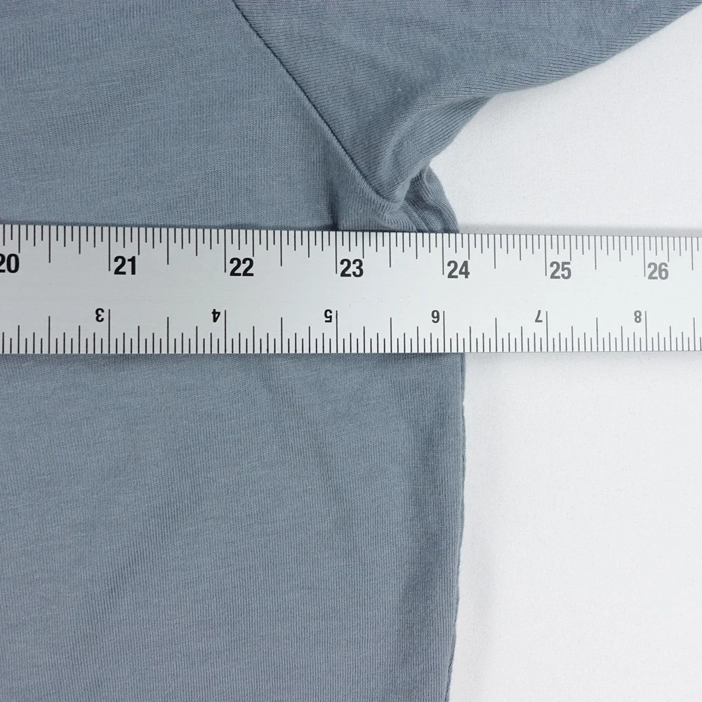 Free Fly Henley Shirt Men's 2XL XXL Bamboo Blend Short Sleeve Outdoor Blue